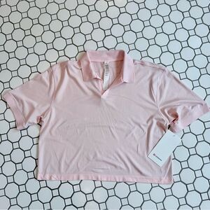 Lululemon Swiftly Tech Relaxed Fit Polo Cropped Pink Size 10 NWT